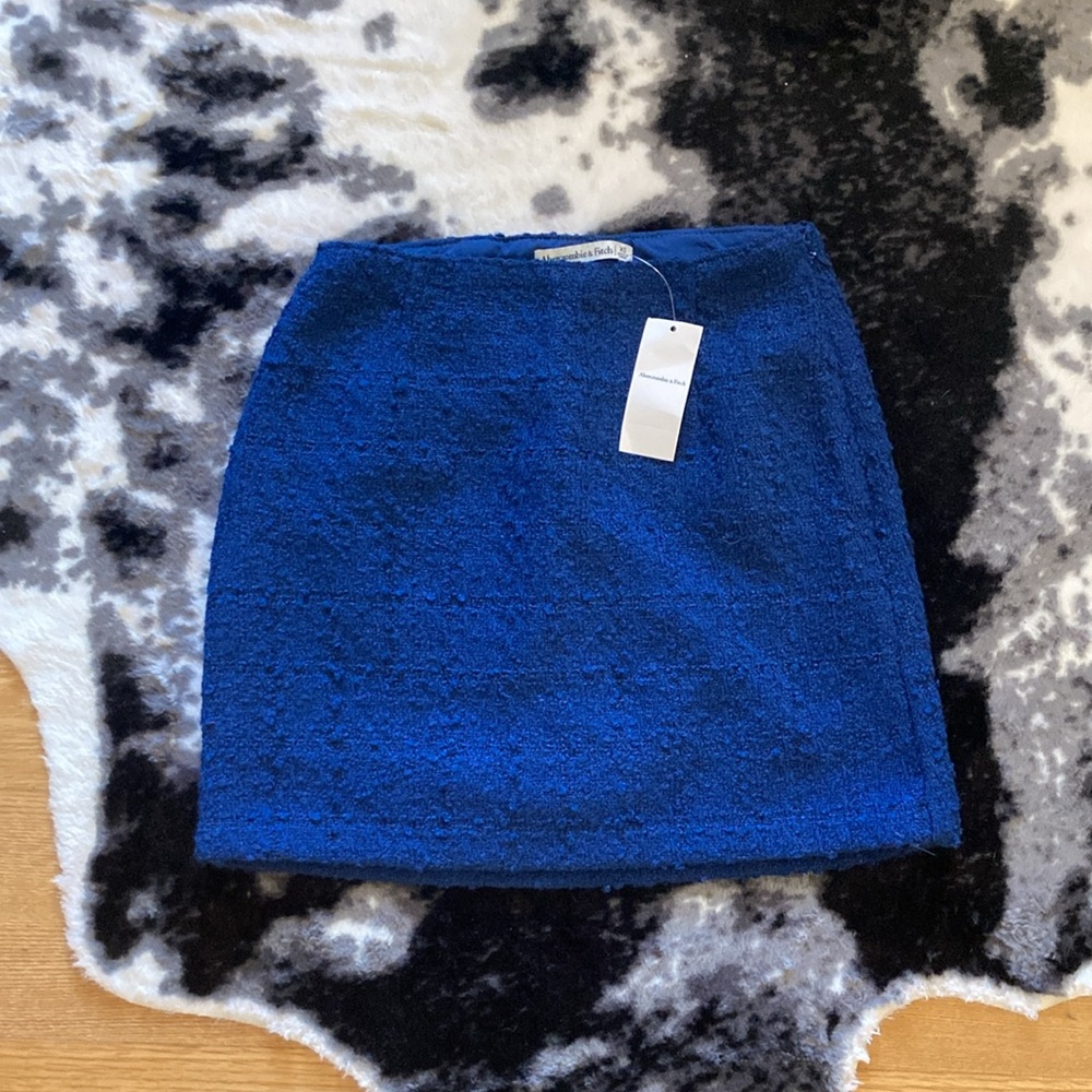 Abercrombie Cobalt Blue Tweed Skirt